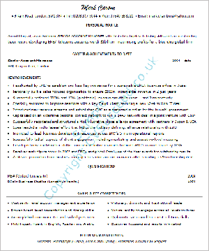 concise cv